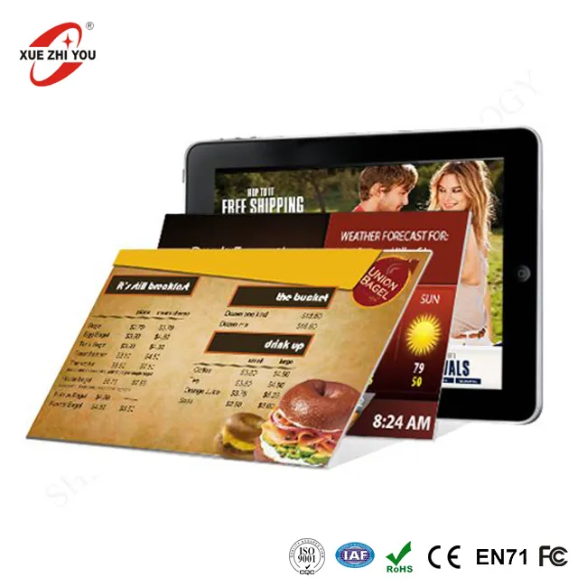 Tablette PC Menu Portable pour commander des aliments en ligne