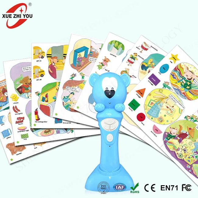 Enfants parlant livre de lecture stylo pour apprendre