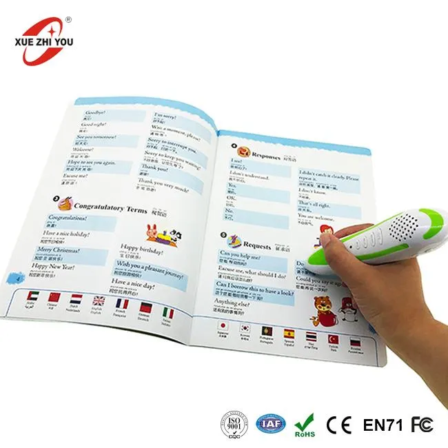 Kids English Sound Book Talking Pen Espagnol